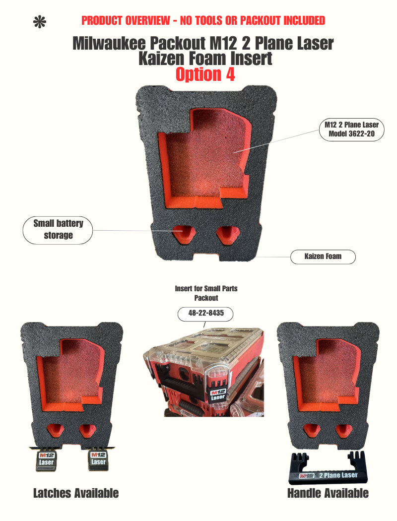 Milwaukee packout 48-22-8435 kaizen foam insert 3622-20 —Kaizen